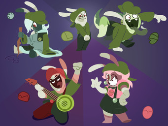 4_fingers anthro arms_bent barefoot bent_legs black_eyewear black_facial_hair black_mustache black_sunglasses blue_body blue_clothing blue_dress blue_fur blue_hair blue_shirt blue_topwear bodily_fluids bottomwear buckteeth clothed clothed_anthro clothed_male clothing confident drawing dress ear_piercing electric_guitar empty_eyes excited eyewear facial_hair featureless_feet feet fingers fist fully_clothed fully_clothed_anthro fully_clothed_male fur fusion gem gesture green_bottomwear green_clothing green_hat green_headwear green_overalls green_shirt green_skirt green_tail green_tongue green_topwear grey_body grey_fur guitar hair hair_over_eye hand_gesture hand_on_hip hand_on_own_hip hands_together happy hat headgear headwear holding_object holding_stick kneeling light long_ears long_hair male male_anthro medium_hair mitten_hands multicolored_body multicolored_fur multicolored_tail multiple_forms musical_instrument mustache no_pupils noseless overalls pants piercing pink_clothing pink_ear_piercing pink_hair pink_shirt pink_topwear playing_guitar playing_music plucked_string_instrument pointing purple_background raised_fist raised_hand red_body red_bottomwear red_clothing red_eyes red_fur red_hat red_headwear red_overalls red_pants red_tongue saliva saliva_on_tongue shirt sideways_hat simple_background skirt sleeves_past_fingers smile smiling_at_viewer solo standing stick straight_legs string_instrument sunglasses tail tan_body tan_fur teeth tongue toothy_smile topwear two_tone_hat insertthenewblhere cartoon_network mario_bros mario_plus_rabbids_kingdom_battle mario_plus_rabbids_sparks_of_hope nintendo raving_rabbids rayman_(series) steven_universe ubisoft rabbid_luigi rabbid_mario rabbid_peach rabbid_rosalina rabbid_yoshi clay_(species) fan_species gem_(species) hybrid lagomorph mammal rabbid 4:3 colored crossover digital_drawing_(artwork) digital_media_(artwork) hi_res lighting lineless