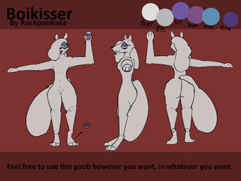 bedroom blep eye_bags featureless_crotch hair hair_over_eye male pawpads solo standing text tongue tongue_out white_body rockpankake boy_kisser_(rockpankake) canid canine mammal 2025 4:3 digital_media_(artwork) english_text hi_res model_sheet
