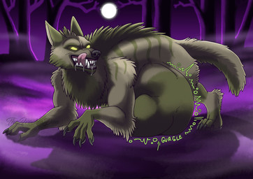 abdominal_bulge after_vore anthro belly big_belly bodily_fluids drooling licking licking_lips male male_pred rumbling_stomach saliva same_size_vore sharp_teeth teeth tongue tongue_out vore thefreckleden mythology canid canine canis mammal mythological_canine mythological_creature werecanid werecanine werecreature werewolf wolf