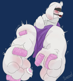 3_toes anthro arms_tied ball_gag blindfold blush bodily_fluids body_blush bound butt crying feet female foot_blush foot_fetish fur gag hands_behind_back horn long_ears looking_back lying motion_lines on_front rollers solo tail tears tickle_fetish tickle_torture tickling tickling_butt tickling_feet toes white_body white_fur limscast undertale_(series) toriel boss_monster_(undertale) bovid caprine goat mammal alpha_channel hi_res