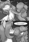 brother_(lore) comic english_text equid equine fan_character female feral grey_background hasbro hexuas hi_res horn male mammal monochrome my_little_pony mythological_creature mythological_equine mythology pegasus pushing sibling_(lore) simple_background sister_(lore) sketchy_skylar sketchy_skylar_(character) text unicorn wings