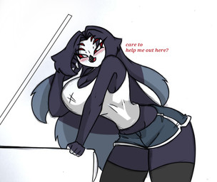 anthro big_breasts blush bottomwear breasts clothing dolphin_shorts female hair hotpants huge_breasts legwear long_hair multi_eye pupils red_eyes red_sclera shirt shorts small_waist solo thick_thighs thigh_highs topwear white_clothing white_eyes white_pupils white_shirt white_topwear wide_hips pace-maker hellaverse helluva_boss octavia_(helluva_boss) queen_octavia_(teathekook) avian bird demon owl owl_demon