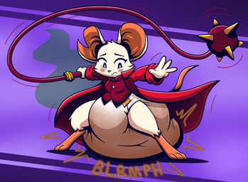 anthro clothed clothing diaper feces female flail fur melee_weapon notched_ear pooping soiled_diaper soiling soiling_diaper solo sound_effects stink_fumes topwear unclean_diaper used_diaper using_diaper weapon wearing_diaper white_body white_fur nyxiettenyxstar mina_the_hollower yacht_club_games mina_(mina_the_hollower) mammal mouse murid murine rodent hi_res