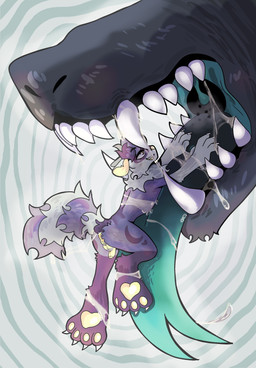 anthro anus balls bodily_fluids duo extreme_size_difference genitals male male/male oral_vore penis saliva saliva_on_feet saliva_on_tongue saliva_string size_difference teeth teeth_showing vore doktor27 mythology ambiguous_species dragon mammal mythological_creature mythological_scalie procyonid raccoon scalie hi_res