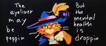 anthro black_background blush cape clothing fur green_eyes hat headgear headwear looking_at_viewer male markings orange_body orange_fur raised_arm rhyme simple_background solo striped_markings stripes text whiskers ancho228 dreamworks puss_in_boots_(franchise) puss_in_boots_(dreamworks) domestic_cat felid feline felis mammal tabby_cat meme