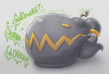 1_eye ambiguous_gender belly big_belly black_arms black_belly black_body grey_background huge_belly rumbling_stomach simple_background solo text vore mfbigfellas nintendo pokemon dusknoir generation_4_pokemon pokemon_(species) 2026 english_text