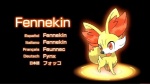 ambiguous_gender big_ears black_background canid canine english_text fennekin feral fire french_text generation_6_pokemon german_text italian_text japanese_text mammal nintendo orange_eyes pokemon pokemon_(species) simple_background solo spanish_text text translated unknown_artist