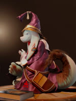 anthro barefoot book card clothing feet hat headgear headwear long_tail magic_user male sitting slightly_chubby smile smug solo tail mechaturaco final_fantasy final_fantasy_tactics square_enix ezel_berbier nu_mou 3:4 3d_(artwork) 3d_animation animated digital_media_(artwork) no_sound short_playtime webm