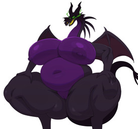 4_fingers anthro anthrofied areola belly big_breasts big_butt breasts butt butt_from_the_front crouching female fingers genitals huge_breasts huge_butt huge_thighs navel nipples non-mammal_breasts non-mammal_navel non-mammal_nipples non-mammal_vulva nude open_mouth overweight overweight_anthro overweight_female simple_background slightly_chubby solo spread_legs spreading thick_thighs vulva wide_hips sssonic2 disney mythology sleeping_beauty_(1959) maleficent dragon mythological_creature mythological_scalie scalie 2026 colored digital_drawing_(artwork) digital_media_(artwork) hi_res shaded