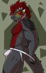 2013 abs abstract_background anthro argonian armpits biceps big_muscles body_markings bulge clamcrusher fangs green_skin grey_skin hair horn jockstrap looking_at_viewer male markings muscles panty_pull pecs pinup pose red_hair red_skin reptile scales scalie scar solo spots standing tagg taggcrossroad the_elder_scrolls topless underwear video_games yellow_eyes
Rating: Questionable
Score: 10
User: beartraps
Date: July 08, 2013