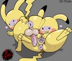 2020 animal_genitalia animal_penis anus backsack balls big_anus big_balls big_butt big_penis butt butt_grab curling_toes darkened_genitalia digital_media_(artwork) ditto_(pokemon) ditto_face duo erection feet female feral fur generation_1_pokemon genitals gesture goo_creature grinding hand_gesture hand_on_butt heart_eyes heart_symbol hi_res hindpaw looking_at_viewer looking_back male mammal nintendo open_mouth paws penis penis_backwards pikachu plump_labia pokemon pokemon_(species) presenting presenting_hindquarters puffy_anus pussy rapistwerewolf rear_view sex simple_background smile spread_anus spread_legs spread_pussy spreading thick_thighs toes v_sign yellow_body