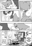 ayaka canid canine canis comic domestic_dog english_text feral husky kyappy mammal monochrome nordic_sled_dog semi-anthro shiba_inu shibeta spitz text