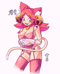 being_watched blush clothed clothing doll_joints female front_view garter_belt garter_straps group legwear lingerie looking_at_another machine panties pink_clothing pink_panties pink_underwear public public_exposure solo standing thigh_highs underwear underwear_only mutantshrimp deltarune undertale undertale_(series) gaster kris_dreemurr pink_(deltarune) susie_(deltarune) animal_humanoid cat_humanoid felid felid_humanoid feline feline_humanoid ghost humanoid mammal mammal_humanoid robot robot_humanoid spirit