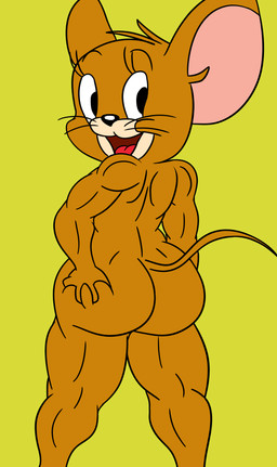 anthro big_butt butt butt_grab hand_on_butt male muscular muscular_anthro muscular_male solo thick_thighs usury40 metro-goldwyn-mayer tom_and_jerry jerry_mouse mammal murid murine rat rodent absurd_res hi_res