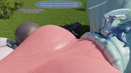 animal_genitalia anthro ball_size_difference balls balls_expansion big_balls big_penis comparing competition dialogue duo expansion feral genital_expansion genitals huge_balls huge_penis hyper hyper_balls hyper_genitalia hyper_penis immobile knot knotted_penis macro_balls macro_penis male multi_balls multi_genitalia outside penile_spines penis penis_expansion penis_size_difference sheath sitting_on_balls size_difference text transformation vein veiny_balls veiny_penis a3person bonzaipalmtree mythology drash_(character) zai_(bonzaipalmtree) dragon mythological_creature mythological_scalie scalie 16:9 3d_(artwork) digital_media_(artwork) english_text hi_res sequence widescreen