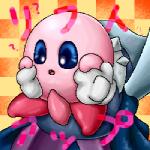 ambiguous_gender duo erection genitals male male/ambiguous not_furry open_mouth penis question_mark text box_xod kirby_(series) nintendo kirby meta_knight waddling_head 1:1 2013 japanese_text low_res thumbnail translated