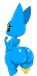 anthro big_butt black_eyes blue_body butt female huge_butt looking_back nude pegleg smile solo thick_thighs wide_hips yellow_sclera neom-daddy cartoon_network mao_mao:_heroes_of_pure_heart adorabat bat mammal hi_res