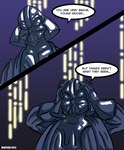 armor clothed clothing dutch gloves handwear headgear helmet male solo speech_bubble text dutch_(artist) star_wars darth_vader human mammal 2011 artist_name english_text