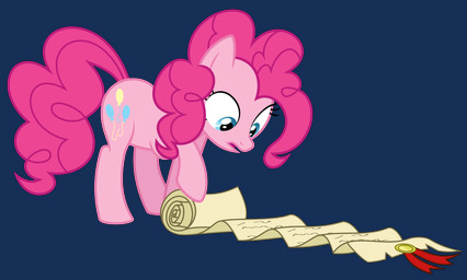 blue_eyes cutie_mark female feral hair pink_hair scroll simple_background solo transparent_background masemj friendship_is_magic hasbro my_little_pony pinkie_pie_(mlp) earth_pony equid equine horse mammal pony absurd_res alpha_channel hi_res