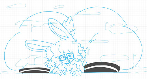 anthro big_butt bodily_fluids butt clothing eyewear fluffy fluffy_chest fluffy_hair glasses hair huge_butt huge_hips huge_thighs hyper hyper_butt leaning leaning_forward legwear male musk small_tail smile solo steam steaming sweat sweatdrop sweaty_body sweaty_butt sweaty_legs sweaty_thighs tail thick_thighs thigh_highs wearing_glasses wide_hips herwist canid canine humanoid hybrid lagomorph leporid mammal rabbit