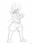 anthro big_breasts breasts eye_patch eyewear female scar simple_background solo white_background archie_comics capcom sega sonic_the_hedgehog_(archie) sonic_the_hedgehog_(comics) sonic_the_hedgehog_(series) street_fighter sagat sally_acorn chipmunk ground_squirrel mammal rodent sciurid 2016 hi_res monochrome