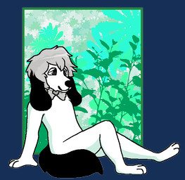 anthro black_ears black_nose black_tail bow_tie bow_tie_only feet floppy_ears fur grey_bow_tie grey_hair hair hindpaw lop_ears male mostly_nude paws plantigrade short_hair sitting snout solo tail white_body white_fur sebdoggo canid canine canis domestic_dog mammal 2018 aliasing alpha_channel cel_shading digital_drawing_(artwork) digital_media_(artwork) full-length_portrait microsoft_paint_(artwork) portrait shaded