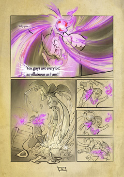 ambiguous_gender angry anthro attack biped claws cloak clothing colored_fire dialogue face_kick fight fire group hostage kick male open_mouth page_number pouch_(clothing) purple_fire tail text trio truescorn nintendo pokemon pokemon_mystery_dungeon shadows_for_hire spike_chunsoft asche_(truescorn) generation_4_pokemon generation_8_pokemon hisuian_form hisuian_typhlosion lucario pokemon_(species) regional_form_(pokemon) sobble 2025 absurd_res comic english_text hi_res huge_filesize
