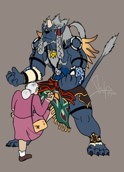 anthro attack ballbusting bodily_fluids cock_and_ball_torture crotch_attack crotch_kick duo elderly female genital_torture grey_background kick male simple_background tail tears violence bgn dreamworks final_fantasy final_fantasy_x madagascar_(series) square_enix kimahri nana_(madagascar) felid human mammal ronso crossover digital_media_(artwork)