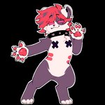 alternative_fashion anthro chibi collar dancing eyes_closed hair male pawpads paws punk red_hair red_pawpads smug smug_face smug_grin solo studded_collar studs conditional_dnp punkypanda no_one's_around_to_help rysoka bear giant_panda mammal 1:1 alpha_channel meme reaction_image