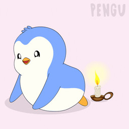 ambiguous_feral ambiguous_gender beak blue_body candle candle_holder candle_wax eyes_closed fart fart_fetish farting_on_candle feral fire fire_fart flippers head_tuft narrowed_eyes nft simple_background solo tuft white_body pudgypenguins pudgy_penguins_(copyright) avian bird fairy_penguin penguin 1:1 animated low_res