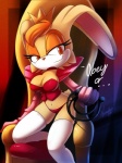 anthro brown_body brown_eyes brown_hair chair clothing crown female furniture gloves hair handwear headgear legwear mature_anthro mature_female panties solo stockings underwear whip nancher sega sonic_the_hedgehog_(series) vanilla_the_rabbit lagomorph leporid mammal rabbit