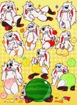 abstract_background anthro apple balls big_diaper bottomwear chastity_cage chastity_device cherry clean_diaper clothed clothing diaper discarded_clothing flat_chastity_cage food fruit genitals grape long_ears male melon orange_(fruit) peach_(fruit) pear pineapple plant solo strawberry underwear watermelon wearing_diaper hydra-lic nintendo pokemon suika_game cinderace generation_5_pokemon generation_8_pokemon hybrid legendary_pokemon pokemon_(species) reshiram absurd_res hi_res