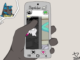 4_fingers 5_fingers ambiguous_gender antennae_(anatomy) anthro bathroom beach beach_towel black_body black_fur blue_body blue_fur bodily_fluids bone bone_mask breasts cleavage clothed clothing countershading curling_tail dating_app dessert drooling drooling_tongue dropping_phone electronics female fingers fist flexing flexing_bicep food fur green_drool green_eyes group happy hat head_tuft headgear headwear high-angle_view holding_food holding_ice_cream holding_ice_cream_cone holding_object holding_phone ice_cream ice_cream_cone inner_ear_fluff latex light_bulb looking_down looking_down_at_object male mask mirror mirror_selfie musclegut muscular perspective phone pointy_ears prick_ears purple_body red_eyes saliva saliva_on_tongue scrolling selfie sharp_teeth simple_background sink skull skull_mask slime smile standing tail tan_body tan_fur teeth text tipping_hat tongue tongue_out toony top_hat towel tuft vanity_mirror whiskers white_eyes wide_eyed carnaltwin changed_(video_game) epic_games fortnite marvel nintendo pokemon cairo_(carnaltwin) puro_(changed) rippley_(fortnite) slick_(vantablack) venom_(marvel) canid canine canis dark_latex generation_4_pokemon generation_6_pokemon goo_creature goodra humanoid lucario mammal pokemon_(species) wolf 2025 4:3 animated digital_media_(artwork) reaction_image short_playtime sound video watermark