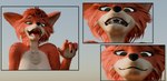 aircraft airplane anthro bodily_fluids fangs female macro saliva solo teeth vehicle vore electricbug43 blender_cycles patricia_mac_sionnach canid canine fox mammal 3d_(artwork) absurd_res comic digital_media_(artwork) hi_res