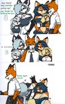 ahegao anthro big_breasts blush breasts cleavage clothed clothing dialogue elevator female group looking_pleasured male small_waist text wide_hips pace-maker adventure_time cartoon_network disney helluva_boss mythology sly_cooper_(series) sony_corporation sony_interactive_entertainment sucker_punch_productions zootopia bronwyn_(adventure_time) carmelita_fox judy_hopps loona_(helluva_boss) nick_wilde bear canid canid_demon canine canis demon domestic_dog fox hellhound hybrid lagomorph leporid mammal mythological_canine mythological_creature rabbit red_fox true_fox colored comic english_text hi_res