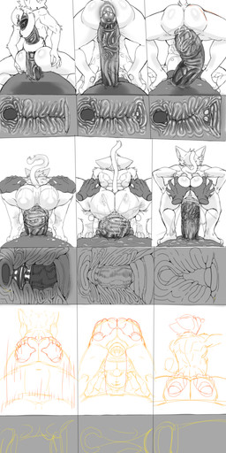anal anal_penetration anal_prolapse anal_uterus anthro anus athletic athletic_male back_muscles big_butt big_penis butt duo genitals glans huge_penis hyper hyper_genitalia hyper_penis internal looking_back male male/male muscular muscular_male nude penetration penile penile_penetration penis penis_in_ass prolapse sex size_difference tail uterus vein veiny_penis lee082176180909 domestic_cat felid feline felis mammal absurd_res comic hi_res unfinished