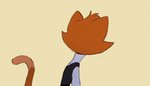 anthro bow_tie clothed clothing fur gesture head_tuft looking_at_viewer male orange_body orange_fur simple_background smile solo tuft waving shira-hedgie cats_don't_dance warner_brothers danny_(cats_don't_dance) danny_cat domestic_cat felid feline felis mammal 2d_animation animated frame_by_frame short_playtime