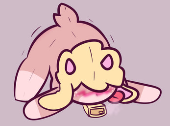 ambiguous_gender anthro ass_up breath butt collar cowbell cowbell_collar in_heat panting plushie shaking shaking_butt solo trembling viabird shyla_goat animate_inanimate bovid caprine goat living_plushie mammal