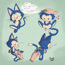 ambiguous_gender ambiguous_penetrating ambiguous_penetrating_male anal anal_fingering anthro anthro_penetrated anus blue_body blue_fur bodily_fluids butt dialogue disembodied_hand duo fingering fur genitals heart_symbol holding_penis human_on_anthro human_penetrating human_penetrating_anthro interspecies male male/ambiguous male_penetrated masturbation penetration penis petting raised_tail sex shota simple_background size_difference small_penis smaller_male smile sweat tail teasing text toony young young_anthro young_male thanie dragon_ball puar_(dragon_ball) domestic_cat felid feline felis human mammal 1:1 english_text hi_res