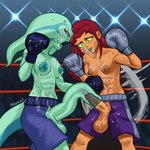 anthro bodily_fluids boxing boxing_gloves bruised clothed clothing cum cum_in_urethra cum_inside cum_on_body cum_on_face docking duo fighting_ring genital_fluids gynomorph handwear intersex intersex/intersex mouthguard penile sex sport tentacles topless hexecat ben_10 cartoon_network dc_comics teen_titans teen_titans_(television_series) starfire_(teen_titans) xylene alien humanoid tamaranean uxorite 1:1 absurd_res hi_res