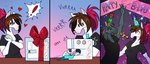 anthro birthday chibi female gift happy happy_birthday humor love male sewing sewing_machine smile sunny_way steven_saidon sunny_way_(character) equid equine horse mammal comic digital_media_(artwork) hi_res