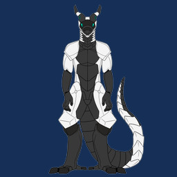 ambiguous_gender anthro belly biped black_belly black_chest black_horn blue_eyes facial_markings head_markings horn leg_markings machine markings mask_(marking) simple_background socks_(marking) solo standing tail transparent_background white_body unknown_artist silv-3r android robot scalie synth_(vader-san) 1:1 absurd_res alpha_channel full-length_portrait hi_res portrait