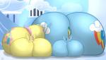 2014 anthro anthrofied badgerben big_breasts big_butt blue_fur breast_expansion breasts butt butt_expansion cutie_mark equine expansion eyes_closed female fluttershy_(mlp) friendship_is_magic fur hair huge_breasts huge_butt hyper hyper_breasts hyper_butt mammal multi-colored_hair my_little_pony pegasus pink_eyes pink_hair rainbow_dash_(mlp) smile wings yellow_fur
Rating: Questionable
Score: 4
User: ultragamer89
Date: April 02, 2014