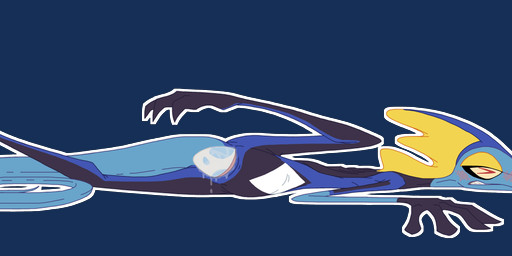3_toes 5_fingers ambiguous_fluids animal_genitalia anthro blue_body blush blush_lines clenched_teeth cloaca contiguous_snout crawling egg eyes_closed feet female feral fin fingers genitals head_fin long_tail male on_ground outline oviposition simple_background skinny slim solo stretching tail teeth toes transparent_background vulva white_outline yellow_sclera nal_wt nintendo pokemon cayde_the_inteleon generation_8_pokemon inteleon lizard pokemon_(species) reptile scalie 2026 absurd_res alpha_channel colored_line_art hi_res watermark