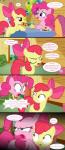 absurd_res accessory angry apple_bloom_(mlp) balloon bow_(feature) bow_accessory bow_ribbon cake centered_hair_bow color_coded color_coded_text comic command cupcake cutie_mark_crusaders_(mlp) dessert dialogue door earth_pony english_text equid equine feathered_wings feathers female feral food friendship_is_magic frown hair_accessory hair_bow hair_ribbon hasbro heart_cutout heart_door heart_symbol hi_res horn horse inflatable jananimations location_in_dialogue mammal my_little_pony mythological_creature mythological_equine mythology pastry pegasus pie pinkie_pie_(mlp) pointy_speech_bubble pony questioning_tone ribbons scootaloo_(mlp) scowl smile speech_bubble sweetie_belle_(mlp) talking_to_another text text_emphasis unicorn whispering wings