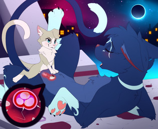 3_claws 3_toes arm_markings bag black_claws blue_body blue_ears blue_eyes blue_fur blue_inner_ear_fluff blue_sky blush bodily_fluids building city claws clitoris cum cum_in_uterus cum_in_vagina cum_inside cutaway detailed_background duo ear_piercing ear_ring ears_down eclipse ejaculation entwined_tails eyes_closed facial_markings feet female female_on_bottom female_penetrated feral from_front_position fur fur_markings genital_fluids genitals gloves_(marking) head_markings impregnation inner_ear_fluff internal internal_vaginal intraspecies larger_female larger_penetrated leg_markings looking_at_another looking_at_partner looking_pleasured lying male male/female male_on_top male_penetrating male_penetrating_female markings moon multicolored_body multicolored_fur multicolored_tail neck_tuft night nude nude_female nude_male on_back on_bottom on_top open_mouth orgasm outside outside_sex ovum pawpads penetration penile penile_penetration penis_in_vagina piercing pink_clitoris pink_nose pink_pawpads pink_tongue pivoted_ears red_blush red_inner_ear red_nose ring_piercing sex size_difference sky smaller_male smaller_penetrated smile smiling_at_another smiling_at_partner snout socks_(marking) star starry_sky tail tail_coil tan_body tan_ears tan_fur tan_inner_ear tan_tail toes tongue tuft two_tone_body two_tone_fur two_tone_tail uterus vaginal vaginal_canal vaginal_penetration white_body white_fur white_inner_ear_fluff white_markings white_tail meraence re:zero puck_(re:zero) domestic_cat felid feline felis mammal 2024 digital_media_(artwork) hi_res