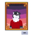 anthro border male solo gekkowizard dancollie border_collie canid canine canis collie domestic_dog herding_dog mammal pastoral_dog sheepdog animated hi_res portrait short_playtime