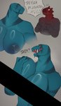 anthro big_breasts breasts duo female male male/female nude 4ears_5eyes fang_(primal) red_(primal) dinosaur prehistoric_species reptile scalie theropod tyrannosaurid tyrannosauroid tyrannosaurus tyrannosaurus_rex absurd_res hi_res