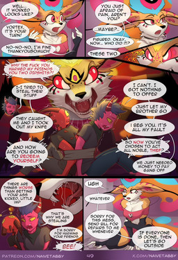 5_fingers angry anthro black_nose breasts butt clothing dialogue fangs female fingers fur group hair humanoid_hands magic male multicolored_body multicolored_fur pink_hair red_body red_fur short_hair teeth text tongue topwear trio two_tone_body two_tone_fur white_body white_fur naive_tabby hellaverse helluva_boss mythology queen_bee-lzebub_(helluva_boss) arthropod bee canid canine demon fox humanoid hybrid hymenopteran imp insect mammal mythological_canine mythological_creature 2025 comic english_text hi_res url