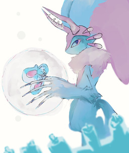ambiguous_gender anthro antlers big_ears biped bipedal_feral blush blush_stickers bubble candle chest_tuft colored_nails countershade_torso countershading curled_up digitigrade duo eyes_closed feral fetal_pose fingernails fluffy fluffy_tail fur head_wings holding_another horn huge_wings looking_at_another mouthless multicolored_body multicolored_eyes multicolored_fur nails neck_tuft notched_ear orange_body orange_fur pupils purple_eyes purple_fingernails purple_nails purple_sclera semi-anthro side_view simple_background size_difference tail tan_body tan_fur teal_body teal_eyes teal_fur tuft unusual_wing_placement white_background wings kamukamumazeru kirby_(series) kirby_and_the_forgotten_land nintendo elfilin fecto_elfilis alien chinchilla chinchillid mammal rodent starling_(kirby) 2024 digital_drawing_(artwork) digital_media_(artwork) full-length_portrait hi_res japanese_description portrait male_(lore)
